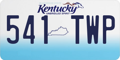 KY license plate 541TWP