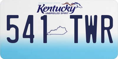 KY license plate 541TWR