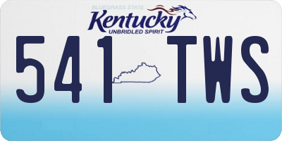 KY license plate 541TWS