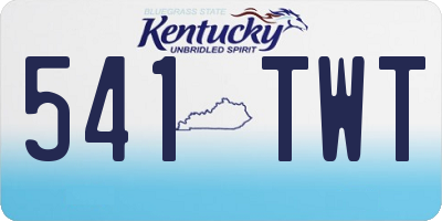 KY license plate 541TWT