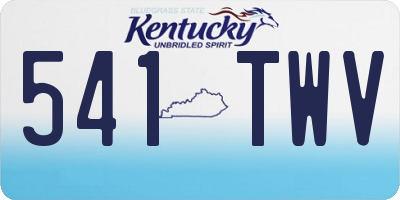 KY license plate 541TWV