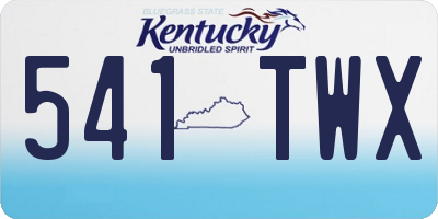 KY license plate 541TWX