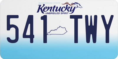 KY license plate 541TWY