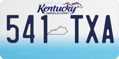 KY license plate 541TXA