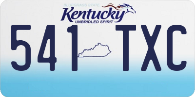 KY license plate 541TXC