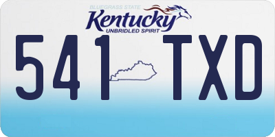 KY license plate 541TXD