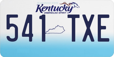 KY license plate 541TXE