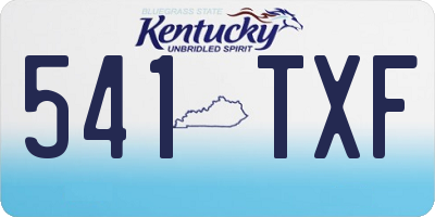 KY license plate 541TXF