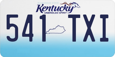 KY license plate 541TXI