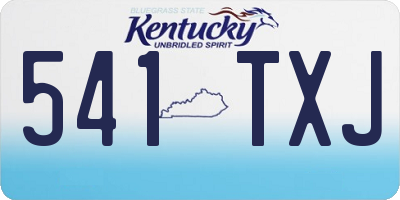 KY license plate 541TXJ