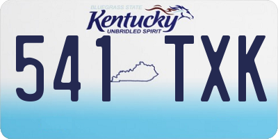 KY license plate 541TXK