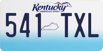 KY license plate 541TXL