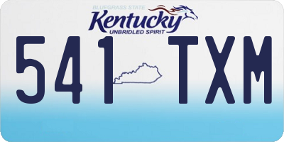 KY license plate 541TXM