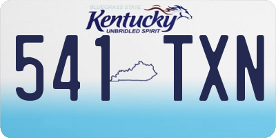 KY license plate 541TXN