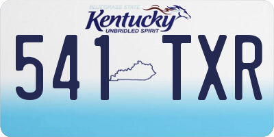 KY license plate 541TXR