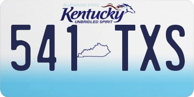 KY license plate 541TXS