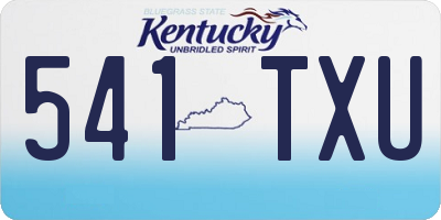 KY license plate 541TXU