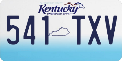 KY license plate 541TXV