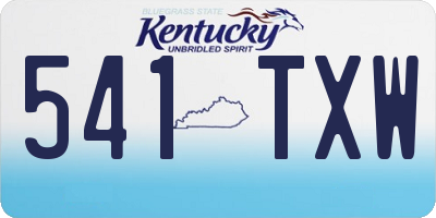 KY license plate 541TXW