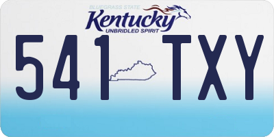 KY license plate 541TXY