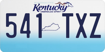KY license plate 541TXZ