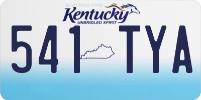 KY license plate 541TYA