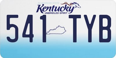 KY license plate 541TYB