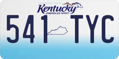 KY license plate 541TYC