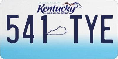 KY license plate 541TYE