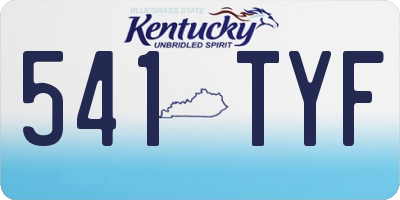 KY license plate 541TYF