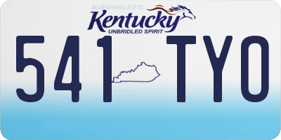 KY license plate 541TYO