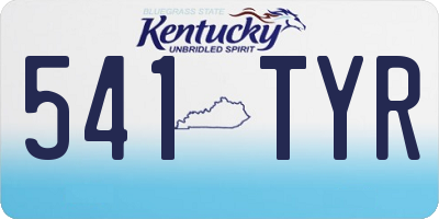 KY license plate 541TYR