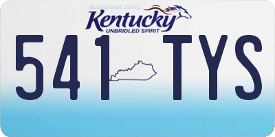 KY license plate 541TYS