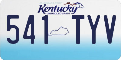 KY license plate 541TYV