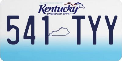 KY license plate 541TYY