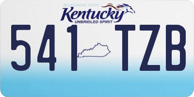 KY license plate 541TZB
