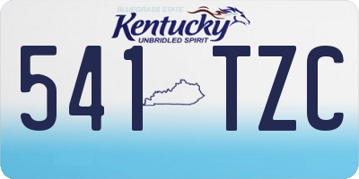 KY license plate 541TZC
