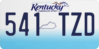 KY license plate 541TZD