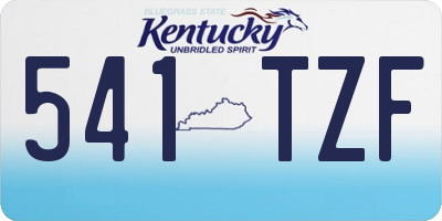 KY license plate 541TZF
