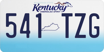 KY license plate 541TZG