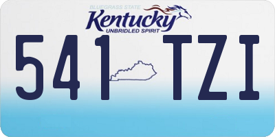 KY license plate 541TZI