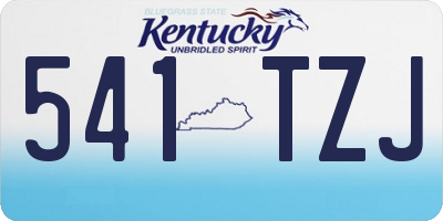 KY license plate 541TZJ