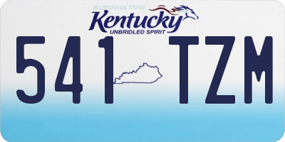 KY license plate 541TZM