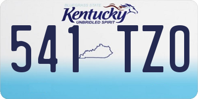 KY license plate 541TZO