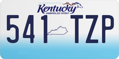 KY license plate 541TZP