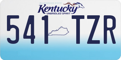 KY license plate 541TZR