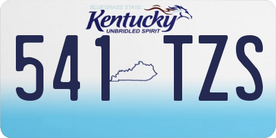 KY license plate 541TZS