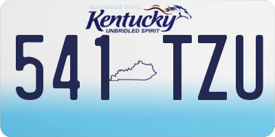 KY license plate 541TZU