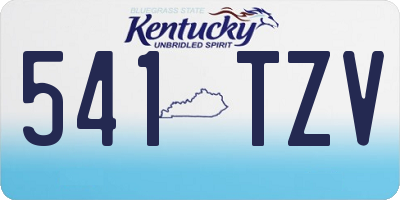 KY license plate 541TZV
