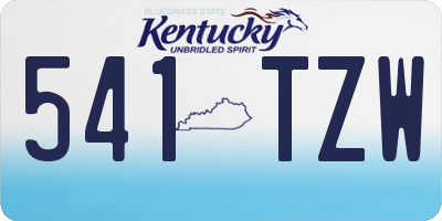 KY license plate 541TZW
